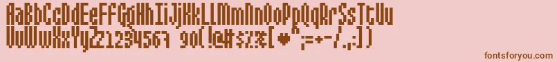Mixe3 Font – Brown Fonts on Pink Background