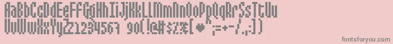 Mixe3 Font – Gray Fonts on Pink Background