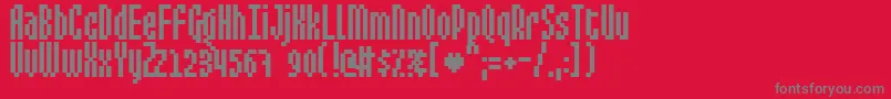Mixe3 Font – Gray Fonts on Red Background