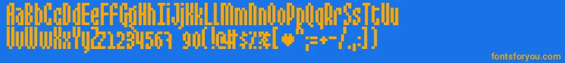 Mixe3 Font – Orange Fonts on Blue Background