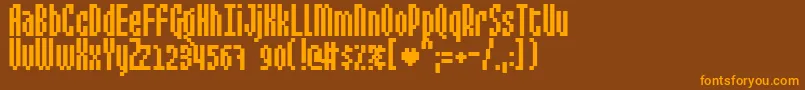 Mixe3 Font – Orange Fonts on Brown Background