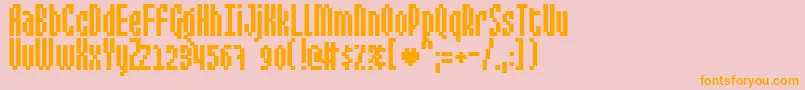 Mixe3 Font – Orange Fonts on Pink Background