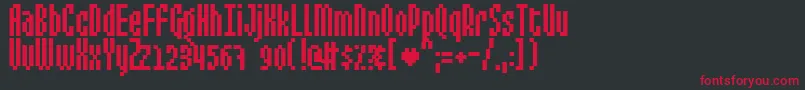 Mixe3 Font – Red Fonts on Black Background