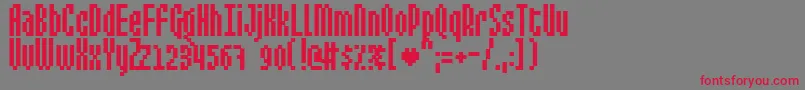 Mixe3 Font – Red Fonts on Gray Background