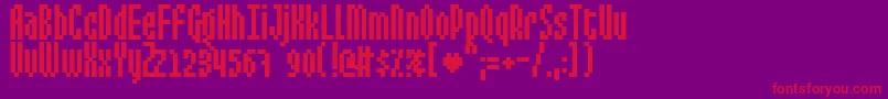 Mixe3 Font – Red Fonts on Purple Background