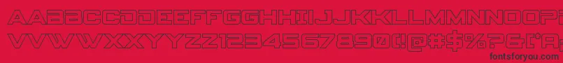 Spyagencyv3out Font – Black Fonts on Red Background