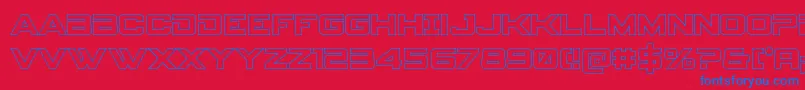 Spyagencyv3out Font – Blue Fonts on Red Background