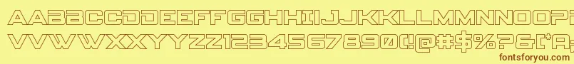 Spyagencyv3out Font – Brown Fonts on Yellow Background