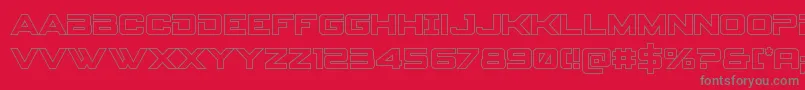 fuente Spyagencyv3out – Fuentes Grises Sobre Fondo Rojo