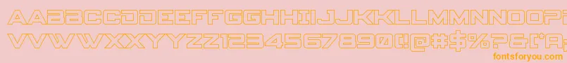 Spyagencyv3out Font – Orange Fonts on Pink Background