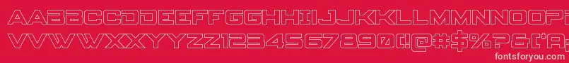 フォントSpyagencyv3out – 赤い背景にピンクのフォント