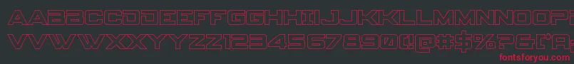 Spyagencyv3out Font – Red Fonts on Black Background