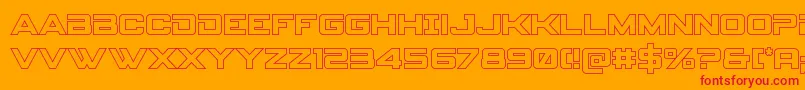 Spyagencyv3out Font – Red Fonts on Orange Background