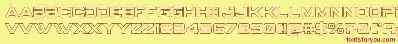Spyagencyv3out Font – Red Fonts on Yellow Background