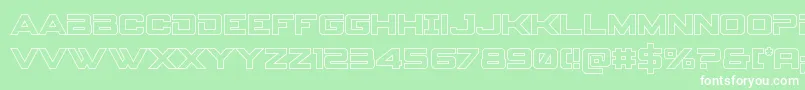 フォントSpyagencyv3out – 緑の背景に白い文字