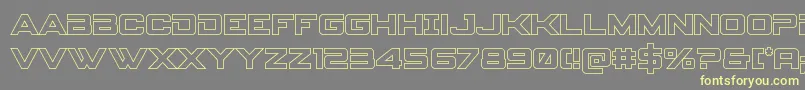 Spyagencyv3out Font – Yellow Fonts on Gray Background