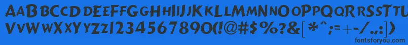 GizmolightcapssskRegular Font – Black Fonts on Blue Background