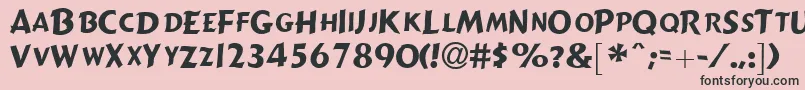 GizmolightcapssskRegular Font – Black Fonts on Pink Background