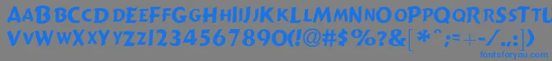 GizmolightcapssskRegular Font – Blue Fonts on Gray Background