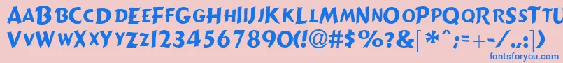 GizmolightcapssskRegular Font – Blue Fonts on Pink Background