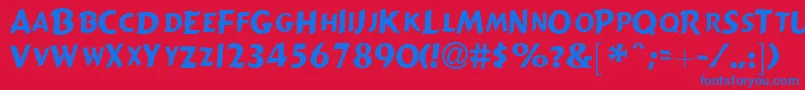 GizmolightcapssskRegular Font – Blue Fonts on Red Background