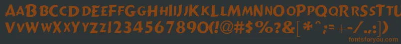GizmolightcapssskRegular Font – Brown Fonts on Black Background