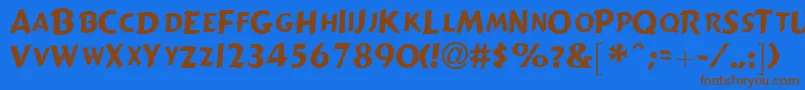 GizmolightcapssskRegular Font – Brown Fonts on Blue Background