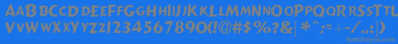 More about GizmolightcapssskRegular Font GizmolightcapssskRegular Font – Gray Fonts on Blue Background