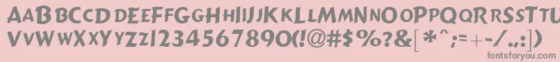 GizmolightcapssskRegular-Schriftart – Graue Schriften auf rosa Hintergrund