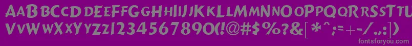 GizmolightcapssskRegular Font – Gray Fonts on Purple Background