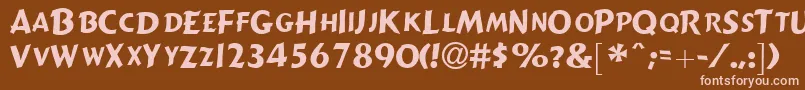 GizmolightcapssskRegular Font – Pink Fonts on Brown Background