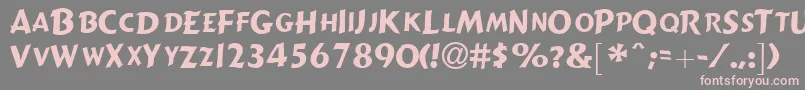 GizmolightcapssskRegular Font – Pink Fonts on Gray Background