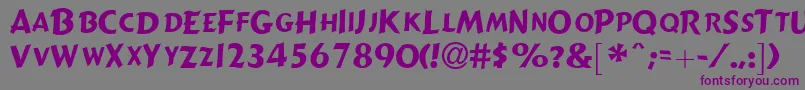GizmolightcapssskRegular Font – Purple Fonts on Gray Background