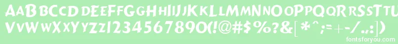 GizmolightcapssskRegular Font – White Fonts on Green Background