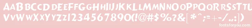 GizmolightcapssskRegular-Schriftart – Weiße Schriften auf rosa Hintergrund