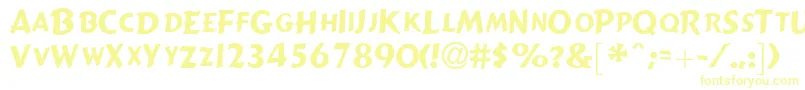 GizmolightcapssskRegular Font – Yellow Fonts on White Background