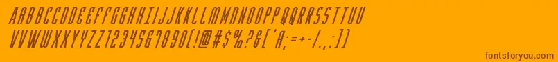 Yfilessuperital Font – Brown Fonts on Orange Background