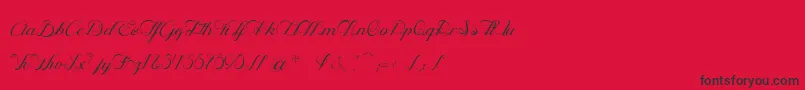 fuente OphРІliaScriptLight – Fuentes Negras Sobre Fondo Rojo