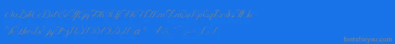 OphРІliaScriptLight-Schriftart – Graue Schriften auf blauem Hintergrund