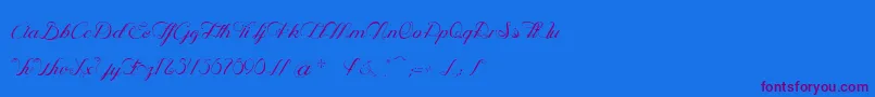 fuente OphРІliaScriptLight – Fuentes Moradas Sobre Fondo Azul