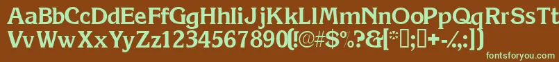 Viticassk Font – Green Fonts on Brown Background