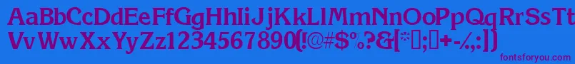 Viticassk Font – Purple Fonts on Blue Background