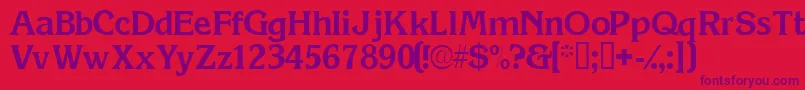 Viticassk Font – Purple Fonts on Red Background