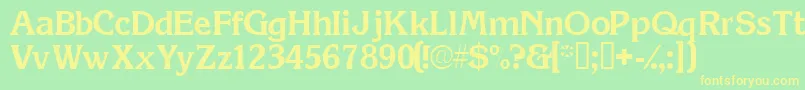 Viticassk Font – Yellow Fonts on Green Background