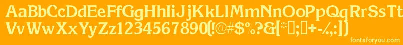 Viticassk Font – Yellow Fonts on Orange Background