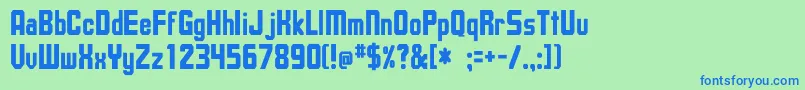 fuente UpsilonCnBold – Fuentes Azules Sobre Fondo Verde