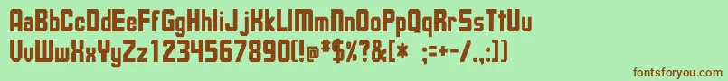 UpsilonCnBold Font – Brown Fonts on Green Background