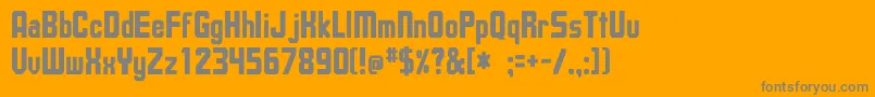 UpsilonCnBold Font – Gray Fonts on Orange Background