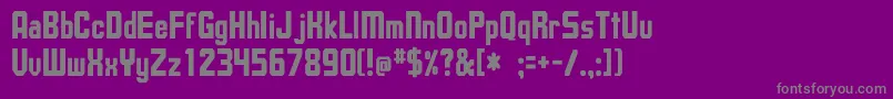 UpsilonCnBold Font – Gray Fonts on Purple Background
