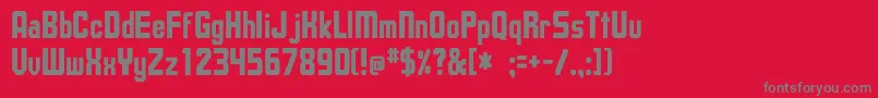 UpsilonCnBold Font – Gray Fonts on Red Background